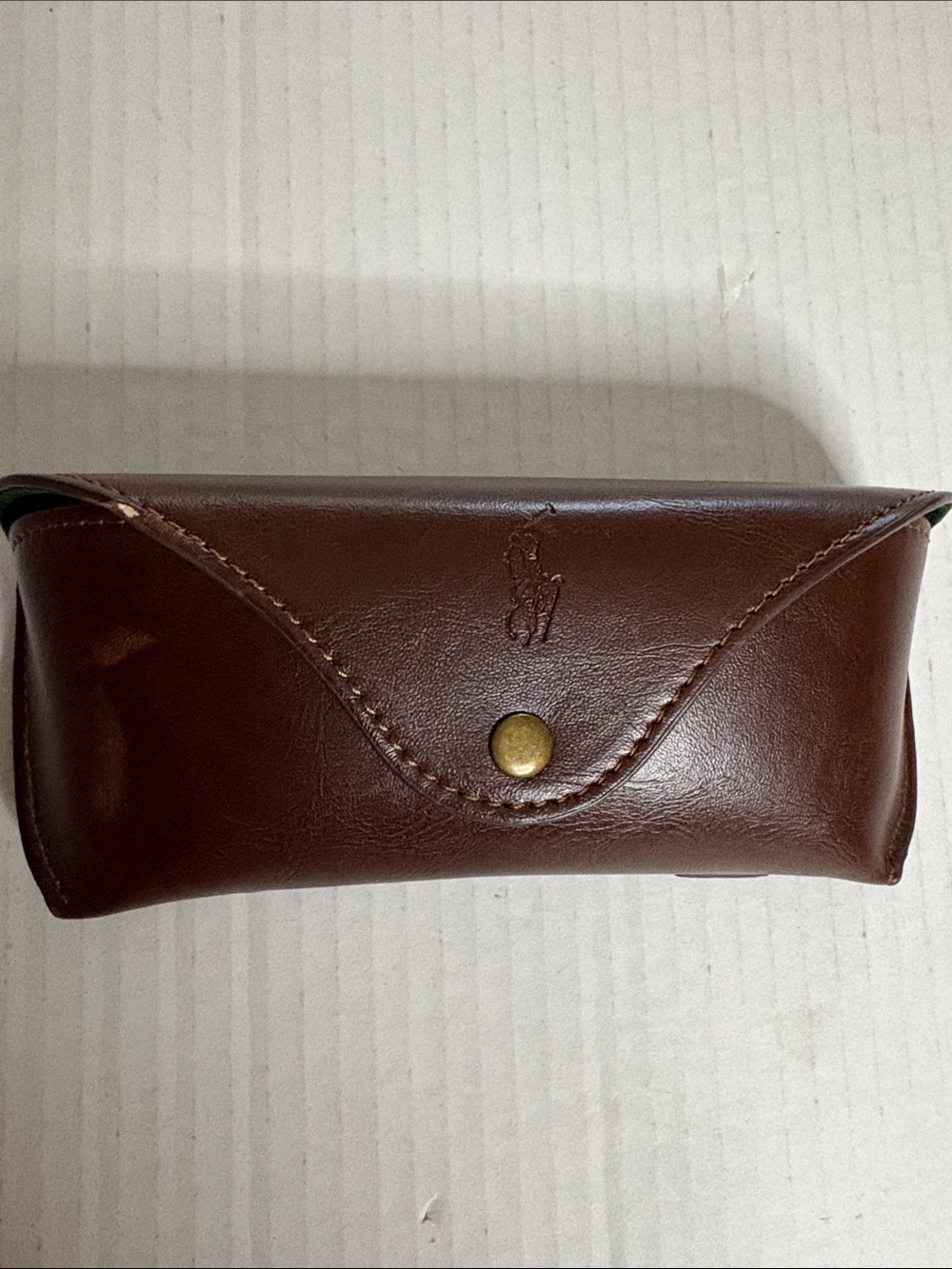 Polo Ralph Lauren Leather Glasses Case Brown